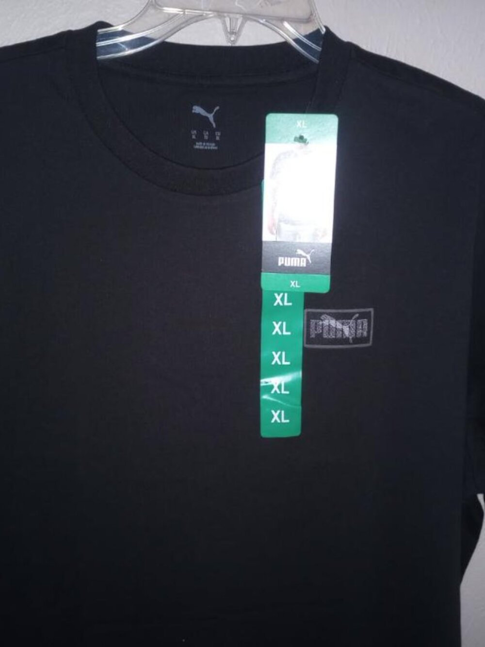 PUMA Men's Size XL Black Short Sleeve Logo Tee T-Shirt NWT - Picture 3 of 5